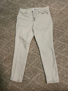 d. jeans High-Rise Button-Fly Beige Women's Jeans